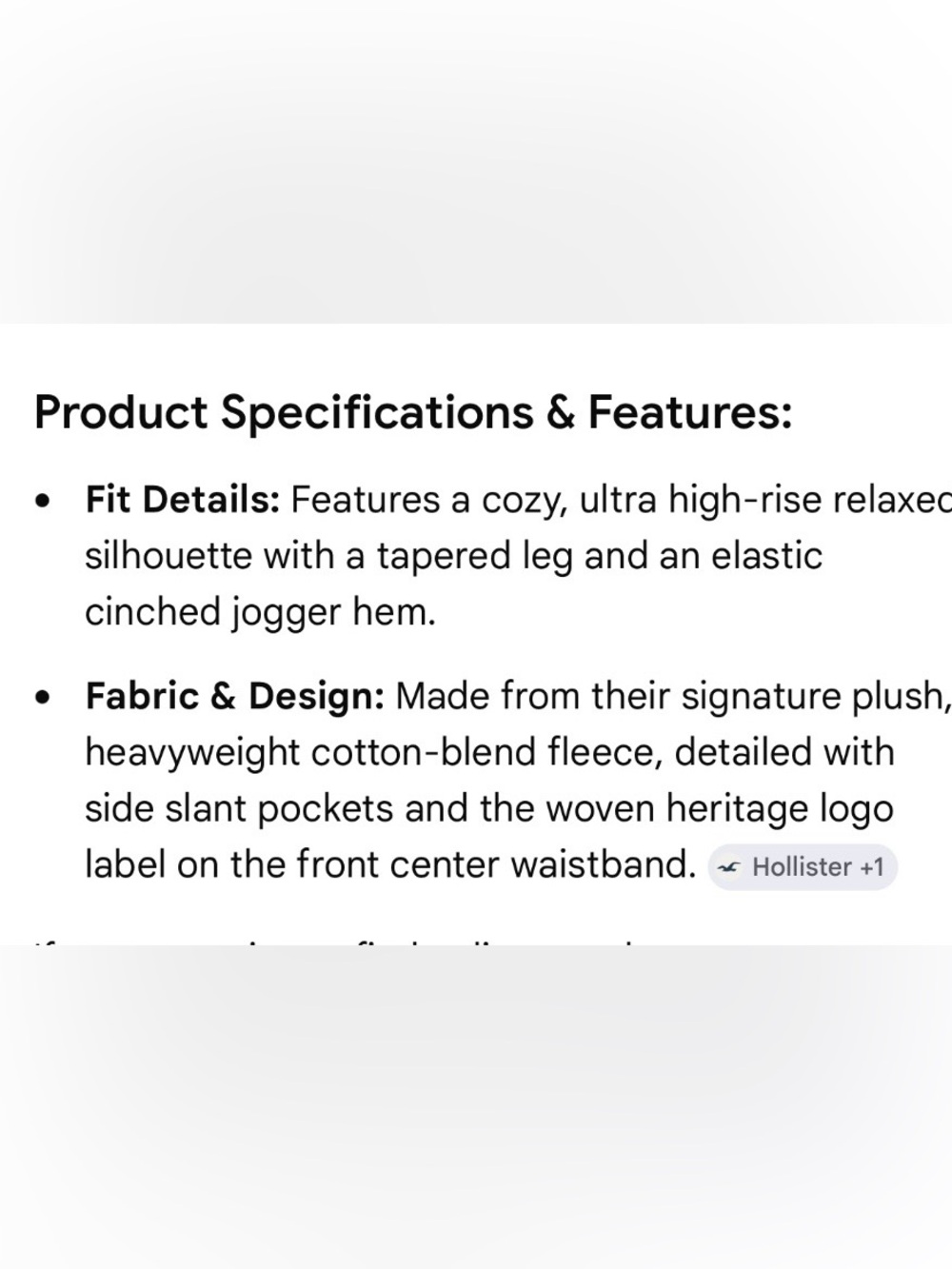 Hollister Ultra High-Rise Jogger Sweatpants. - Picture 7 of 7